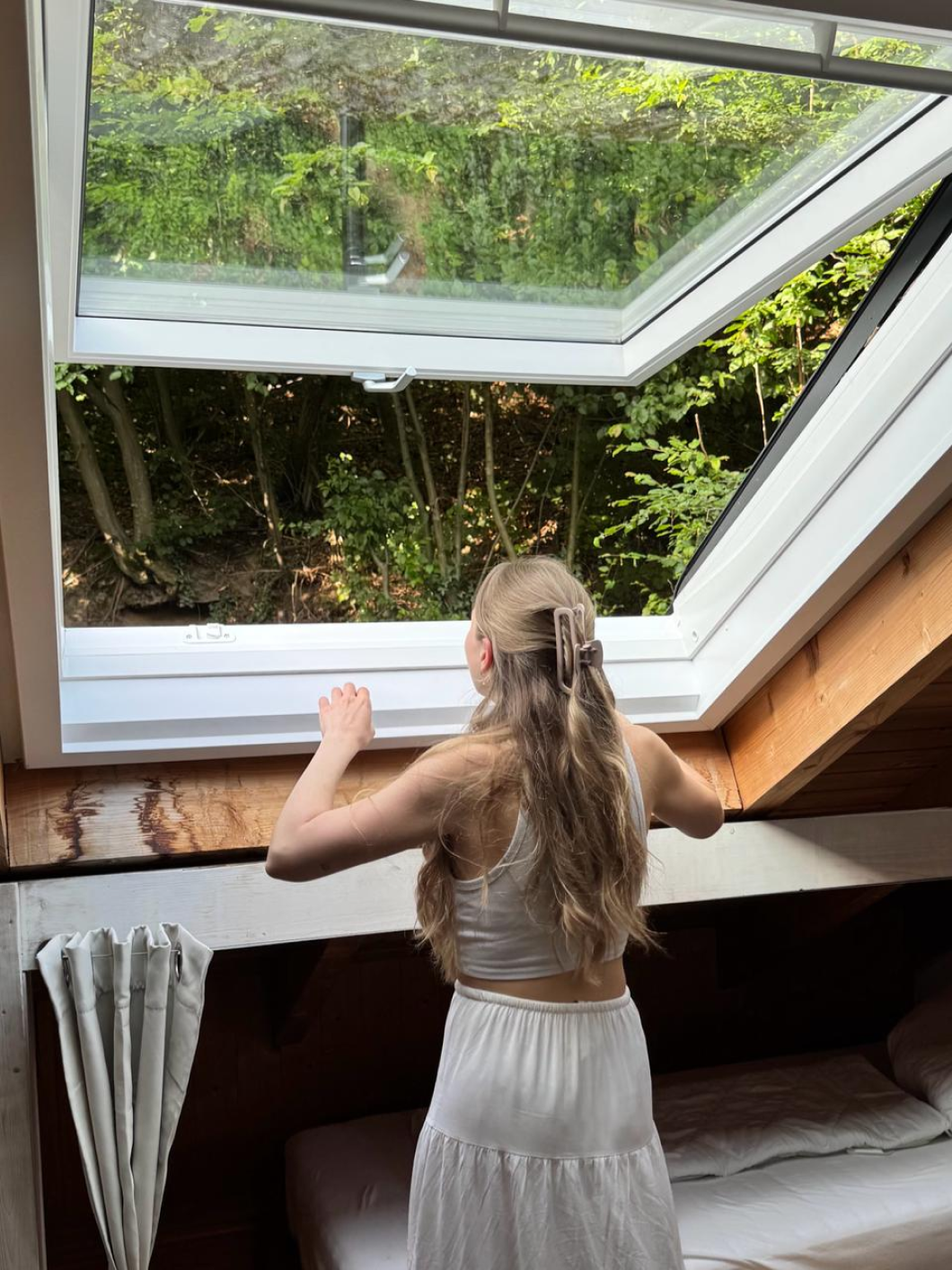 Interior skylight view