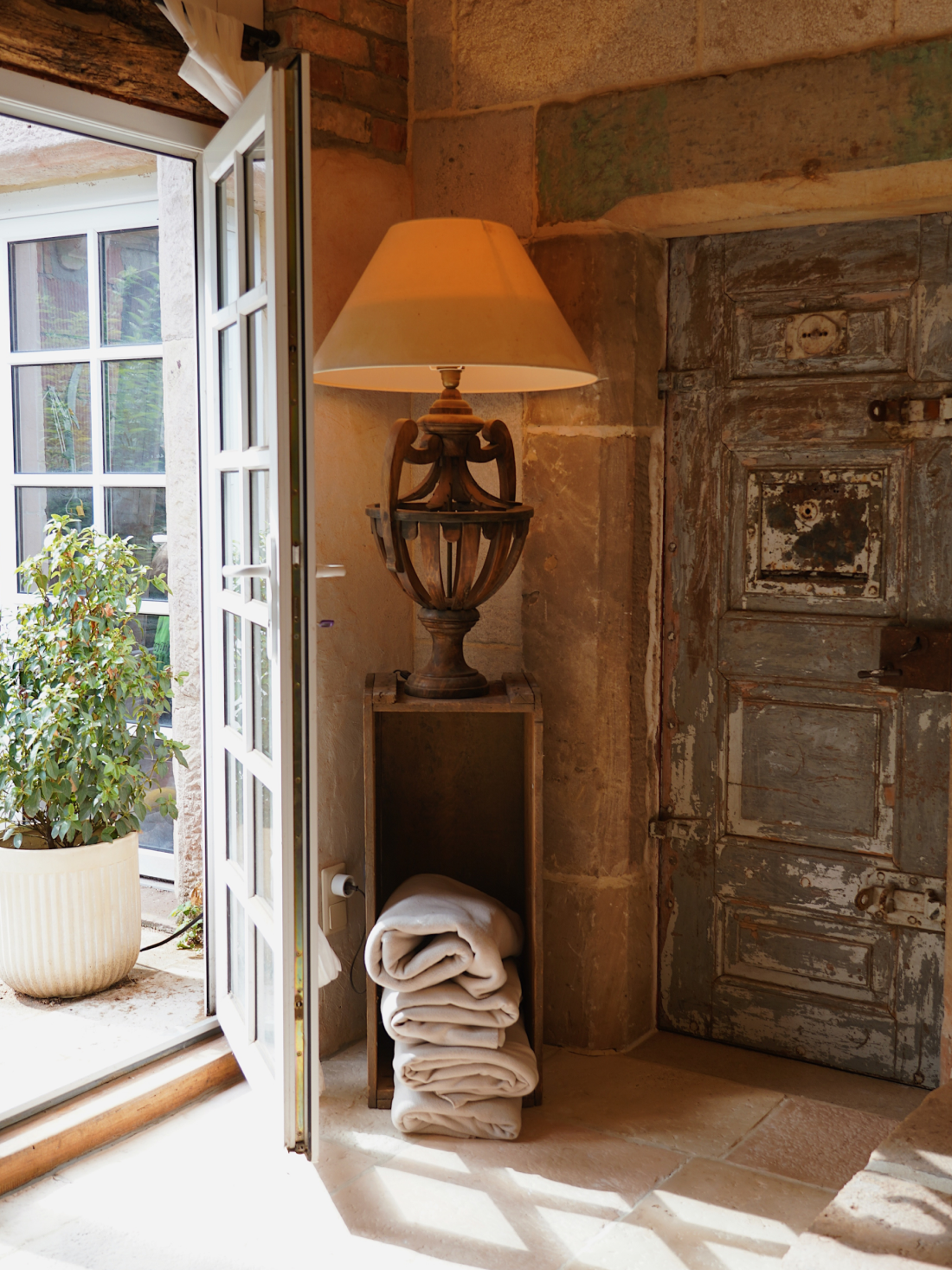 Chateau Interior with Lamp